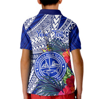 Personalised Samoana High School Kid Polo Shirt American Samoa Schools Polynesian Tropical Flowers - Wonder Print Shop