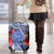 Personalised Samoana High School Luggage Cover American Samoa Schools Polynesian Tropical Flowers - Wonder Print Shop