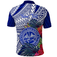Personalised Samoana High School Polo Shirt American Samoa Schools Polynesian Tropical Flowers - Wonder Print Shop
