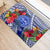 Personalised Samoana High School Rubber Doormat American Samoa Schools Polynesian Tropical Flowers - Wonder Print Shop