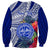 Personalised Samoana High School Sweatshirt American Samoa Schools Polynesian Tropical Flowers - Wonder Print Shop