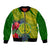 Personalised Leone High School Bomber Jacket American Samoa Schools Polynesian Tropical Flowers - Wonder Print Shop