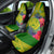 Personalised Leone High School Car Seat Cover American Samoa Schools Polynesian Tropical Flowers - Wonder Print Shop