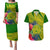 Personalised Leone High School Couples Matching Puletasi Dress and Hawaiian Shirt American Samoa Schools Polynesian Tropical Flowers - Wonder Print Shop