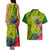 Personalised Leone High School Couples Matching Tank Maxi Dress and Hawaiian Shirt American Samoa Schools Polynesian Tropical Flowers - Wonder Print Shop