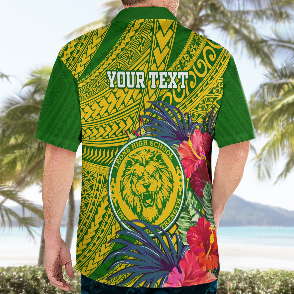 Personalised Leone High School Hawaiian Shirt American Samoa Schools Polynesian Tropical Flowers - Wonder Print Shop
