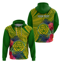 Personalised Leone High School Hoodie American Samoa Schools Polynesian Tropical Flowers - Wonder Print Shop