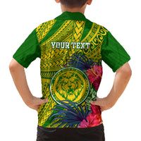 Personalised Leone High School Kid Hawaiian Shirt American Samoa Schools Polynesian Tropical Flowers - Wonder Print Shop