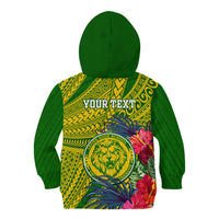 Personalised Leone High School Kid Hoodie American Samoa Schools Polynesian Tropical Flowers - Wonder Print Shop