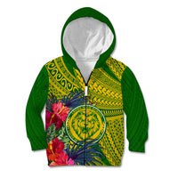 Personalised Leone High School Kid Hoodie American Samoa Schools Polynesian Tropical Flowers - Wonder Print Shop