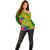 Personalised Leone High School Off Shoulder Sweater American Samoa Schools Polynesian Tropical Flowers - Wonder Print Shop