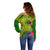 Personalised Leone High School Off Shoulder Sweater American Samoa Schools Polynesian Tropical Flowers - Wonder Print Shop