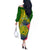 Personalised Leone High School Off The Shoulder Long Sleeve Dress American Samoa Schools Polynesian Tropical Flowers - Wonder Print Shop