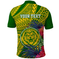 Personalised Leone High School Polo Shirt American Samoa Schools Polynesian Tropical Flowers - Wonder Print Shop