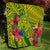 Personalised Leone High School Quilt American Samoa Schools Polynesian Tropical Flowers - Wonder Print Shop