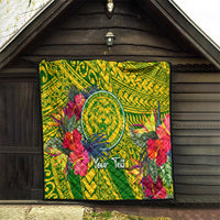 Personalised Leone High School Quilt American Samoa Schools Polynesian Tropical Flowers - Wonder Print Shop