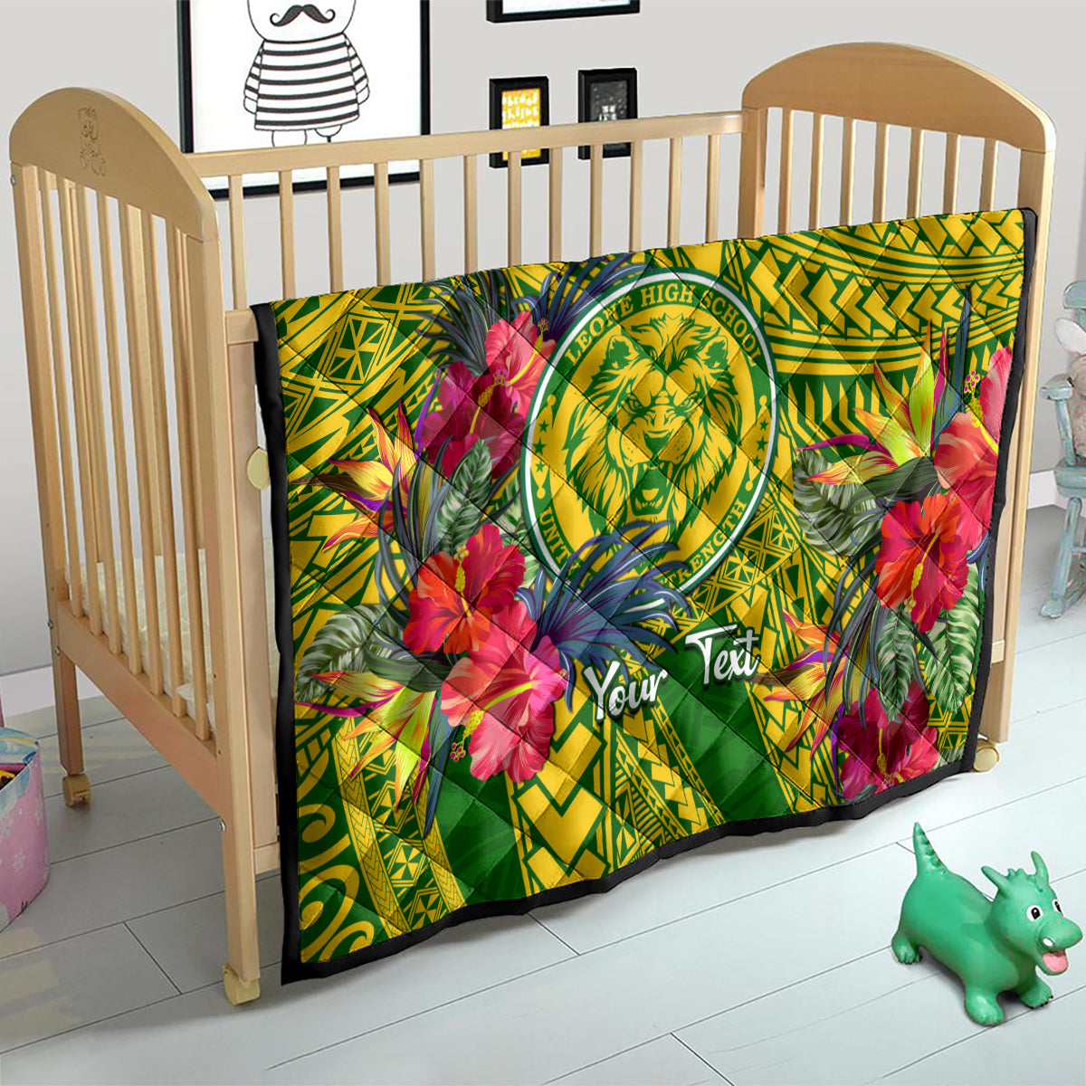 Personalised Leone High School Quilt American Samoa Schools Polynesian Tropical Flowers - Wonder Print Shop