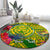 personalised-leone-high-school-round-carpet-american-samoa-schools-polynesian-tropical-flowers