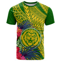 Personalised Leone High School T Shirt American Samoa Schools Polynesian Tropical Flowers - Wonder Print Shop
