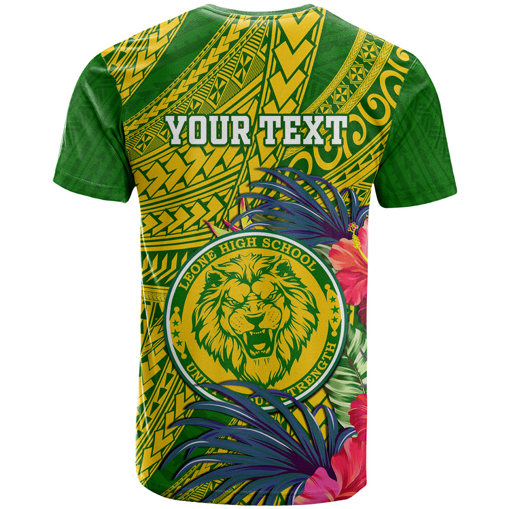 Personalised Leone High School T Shirt American Samoa Schools Polynesian Tropical Flowers - Wonder Print Shop