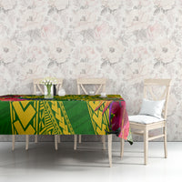 Personalised Leone High School Tablecloth American Samoa Schools Polynesian Tropical Flowers - Wonder Print Shop