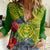 Personalised Leone High School Women Casual Shirt American Samoa Schools Polynesian Tropical Flowers - Wonder Print Shop