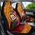 Personalised Tafuna High School Car Seat Cover American Samoa Schools Polynesian Tropical Flowers - Wonder Print Shop