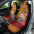 Personalised Tafuna High School Car Seat Cover American Samoa Schools Polynesian Tropical Flowers - Wonder Print Shop