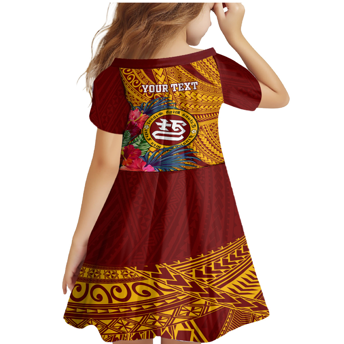 Personalised Tafuna High School Family Matching Mermaid Dress and Hawaiian Shirt American Samoa Schools Polynesian Tropical Flowers - Wonder Print Shop