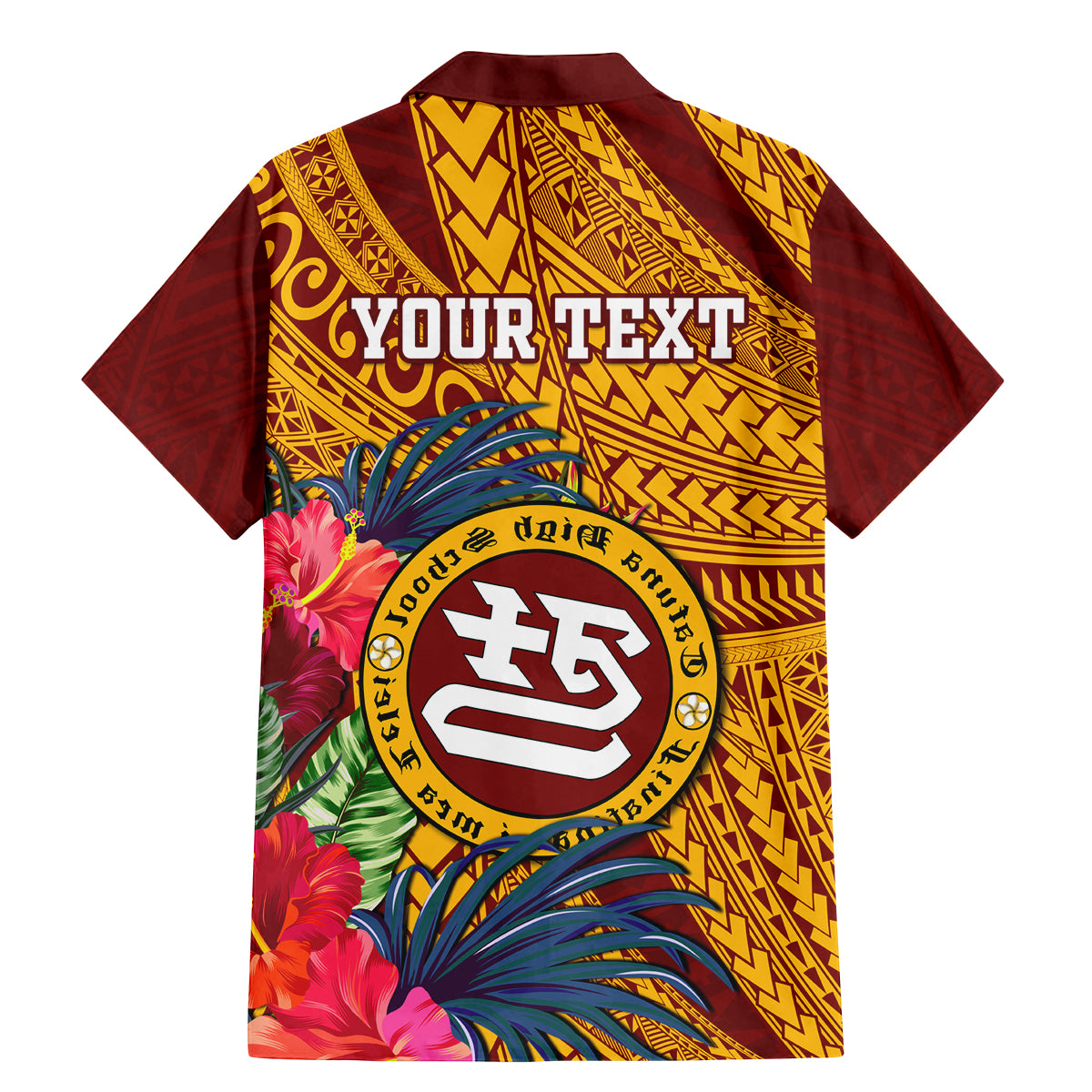 Personalised Tafuna High School Family Matching Mermaid Dress and Hawaiian Shirt American Samoa Schools Polynesian Tropical Flowers - Wonder Print Shop