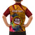 Personalised Tafuna High School Family Matching Off Shoulder Maxi Dress and Hawaiian Shirt American Samoa Schools Polynesian Tropical Flowers - Wonder Print Shop