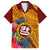 Personalised Tafuna High School Family Matching Summer Maxi Dress and Hawaiian Shirt American Samoa Schools Polynesian Tropical Flowers - Wonder Print Shop