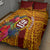Personalised Tafuna High School Quilt Bed Set American Samoa Schools Polynesian Tropical Flowers - Wonder Print Shop