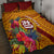 Personalised Tafuna High School Quilt Bed Set American Samoa Schools Polynesian Tropical Flowers - Wonder Print Shop