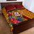 Personalised Tafuna High School Quilt Bed Set American Samoa Schools Polynesian Tropical Flowers - Wonder Print Shop