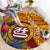 personalised-tafuna-high-school-round-carpet-american-samoa-schools-polynesian-tropical-flowers