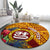 personalised-tafuna-high-school-round-carpet-american-samoa-schools-polynesian-tropical-flowers