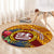 personalised-tafuna-high-school-round-carpet-american-samoa-schools-polynesian-tropical-flowers
