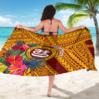 Personalised Tafuna High School Sarong American Samoa Schools Polynesian Tropical Flowers - Wonder Print Shop