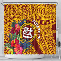 personalised-tafuna-high-school-shower-curtain-american-samoa-schools-polynesian-tropical-flowers
