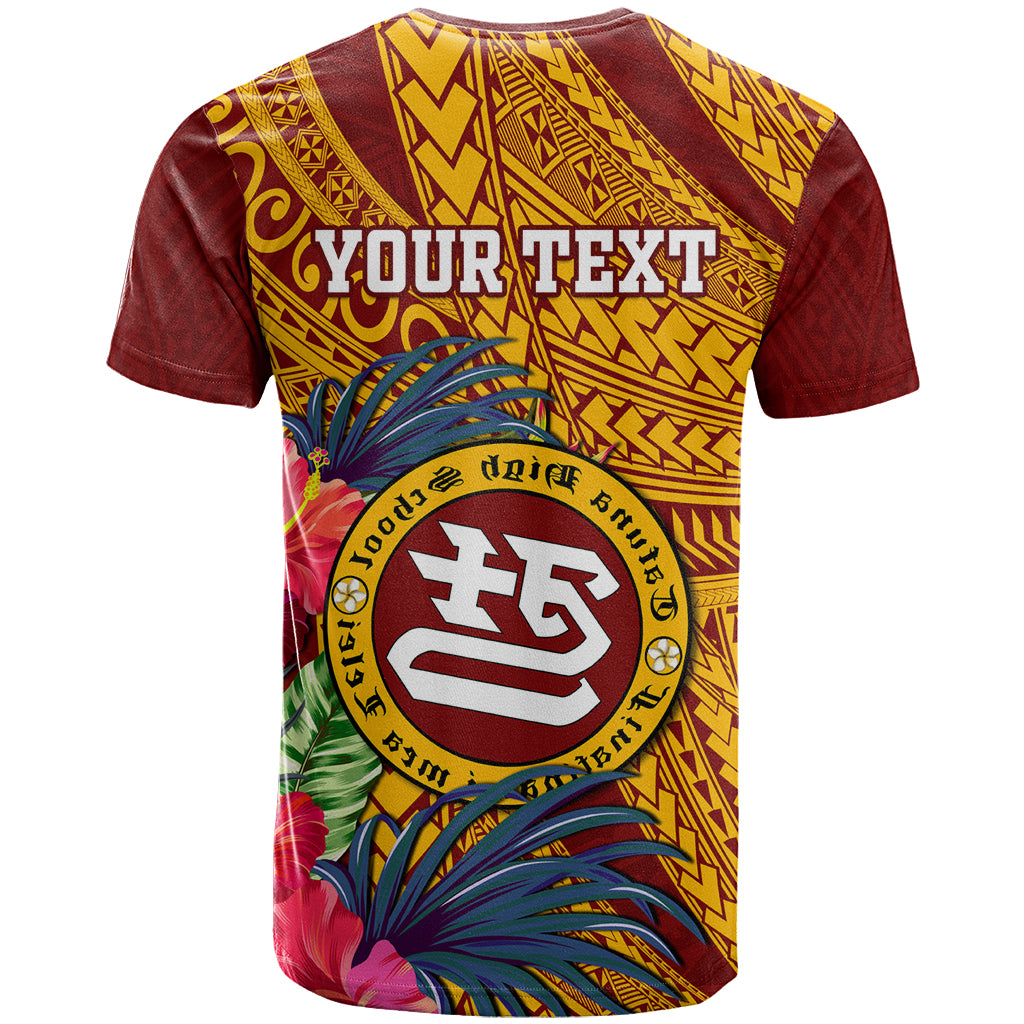Personalised Tafuna High School T Shirt American Samoa Schools Polynesian Tropical Flowers - Wonder Print Shop