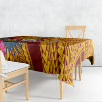Personalised Tafuna High School Tablecloth American Samoa Schools Polynesian Tropical Flowers - Wonder Print Shop