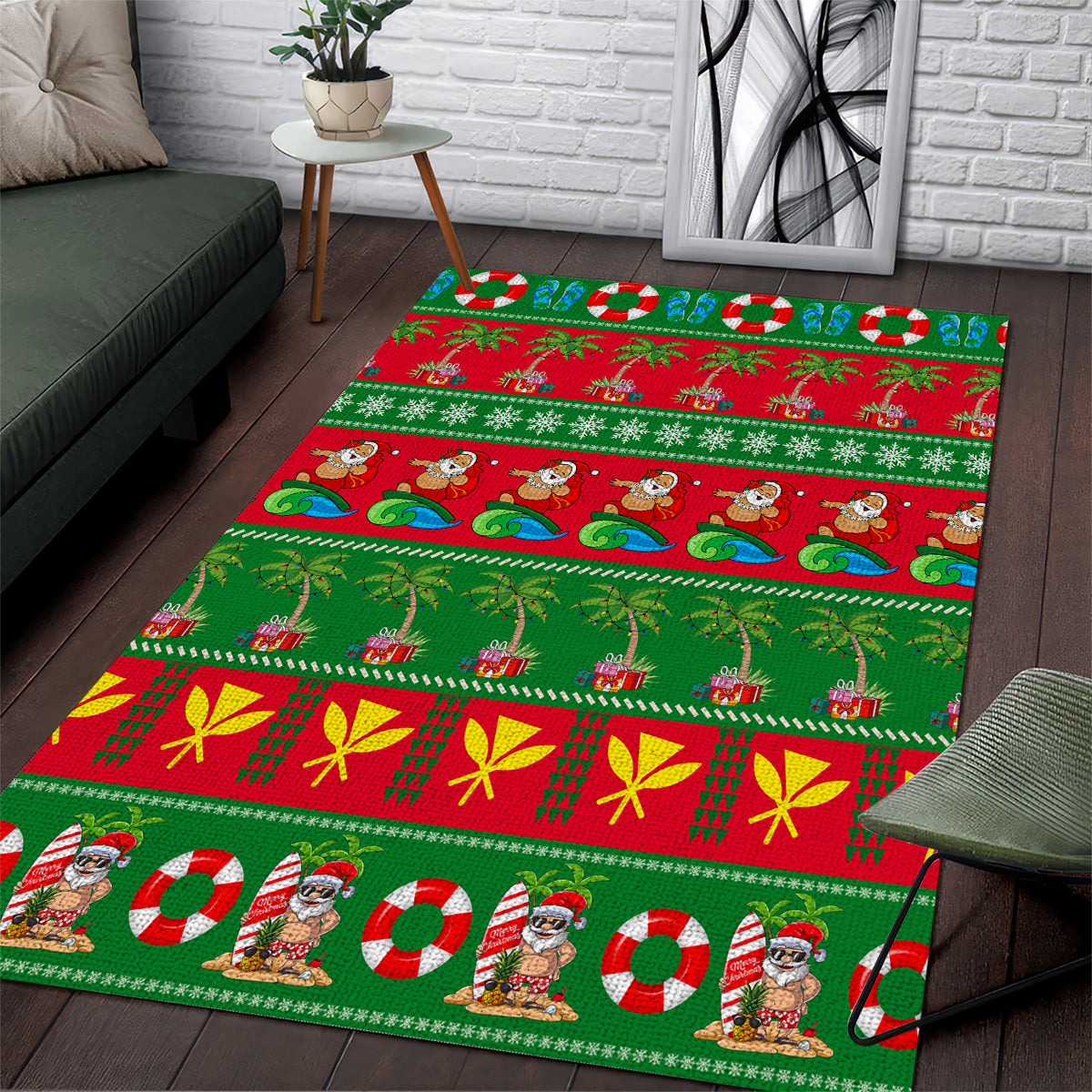 Hawaii Christmas Area Rug Mele Kalikimaka - Wonder Print Shop