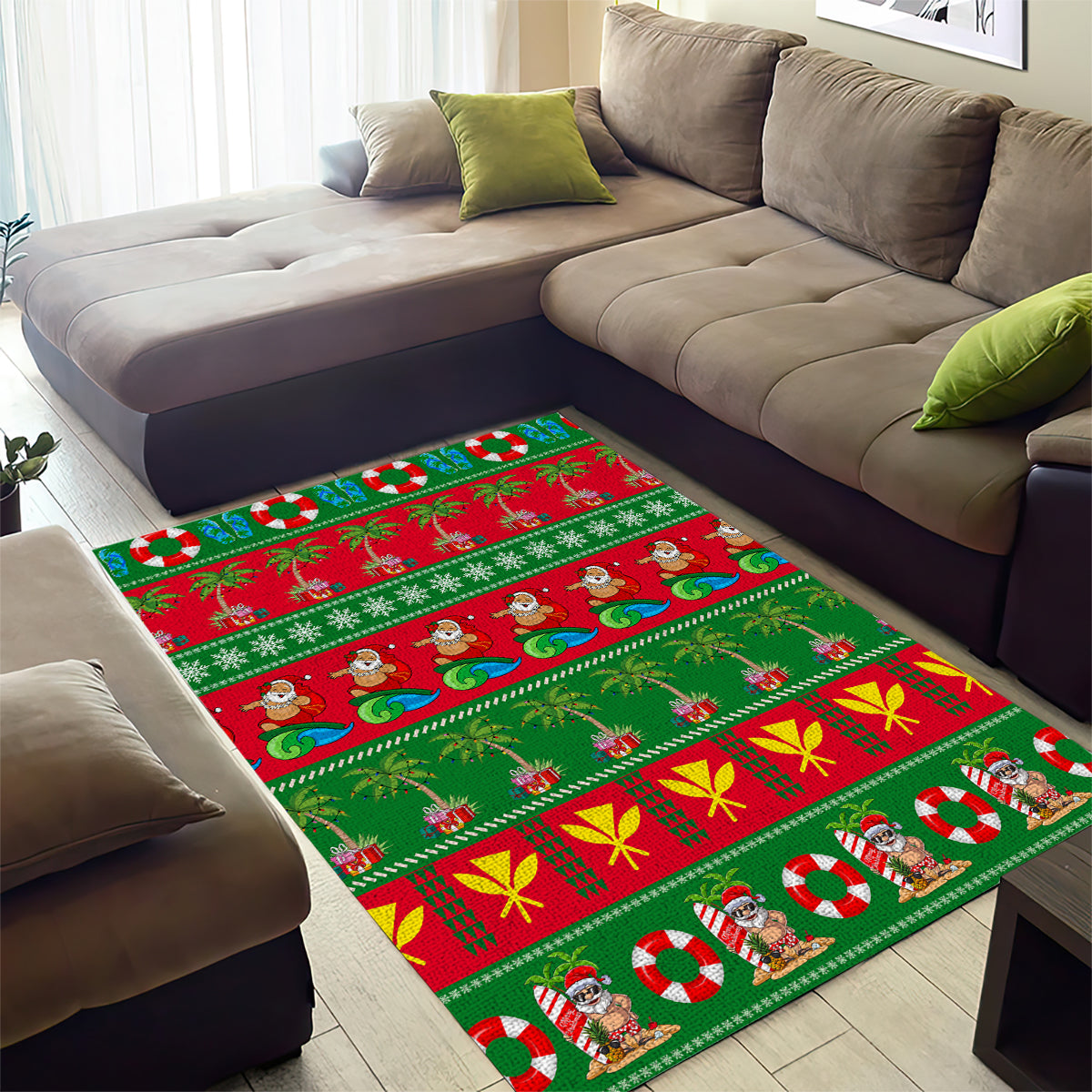 Hawaii Christmas Area Rug Mele Kalikimaka - Wonder Print Shop
