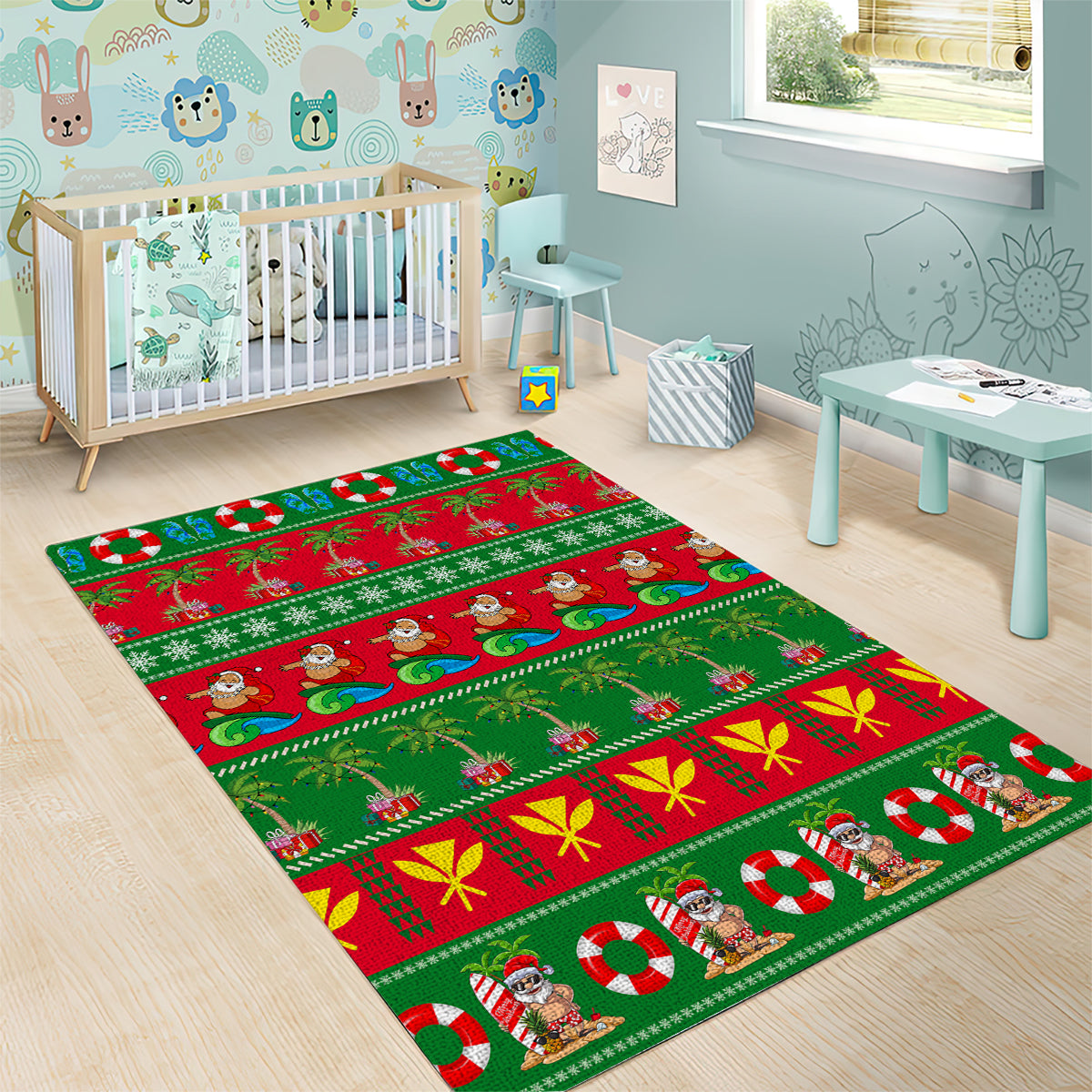 Hawaii Christmas Area Rug Mele Kalikimaka - Wonder Print Shop