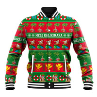 Personalised Hawaii Christmas Baseball Jacket Mele Kalikimaka - Wonder Print Shop