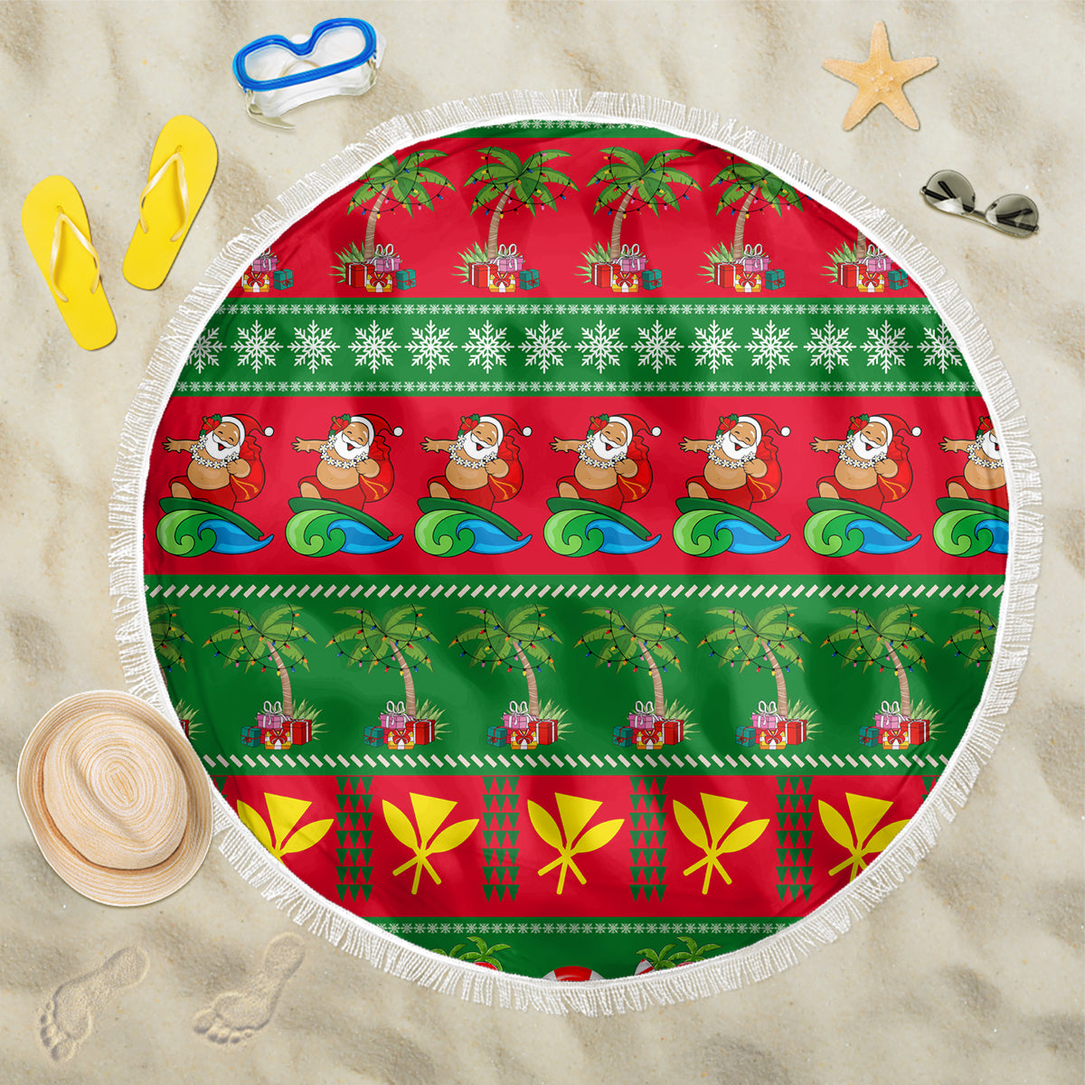 Hawaii Christmas Beach Blanket Mele Kalikimaka - Wonder Print Shop