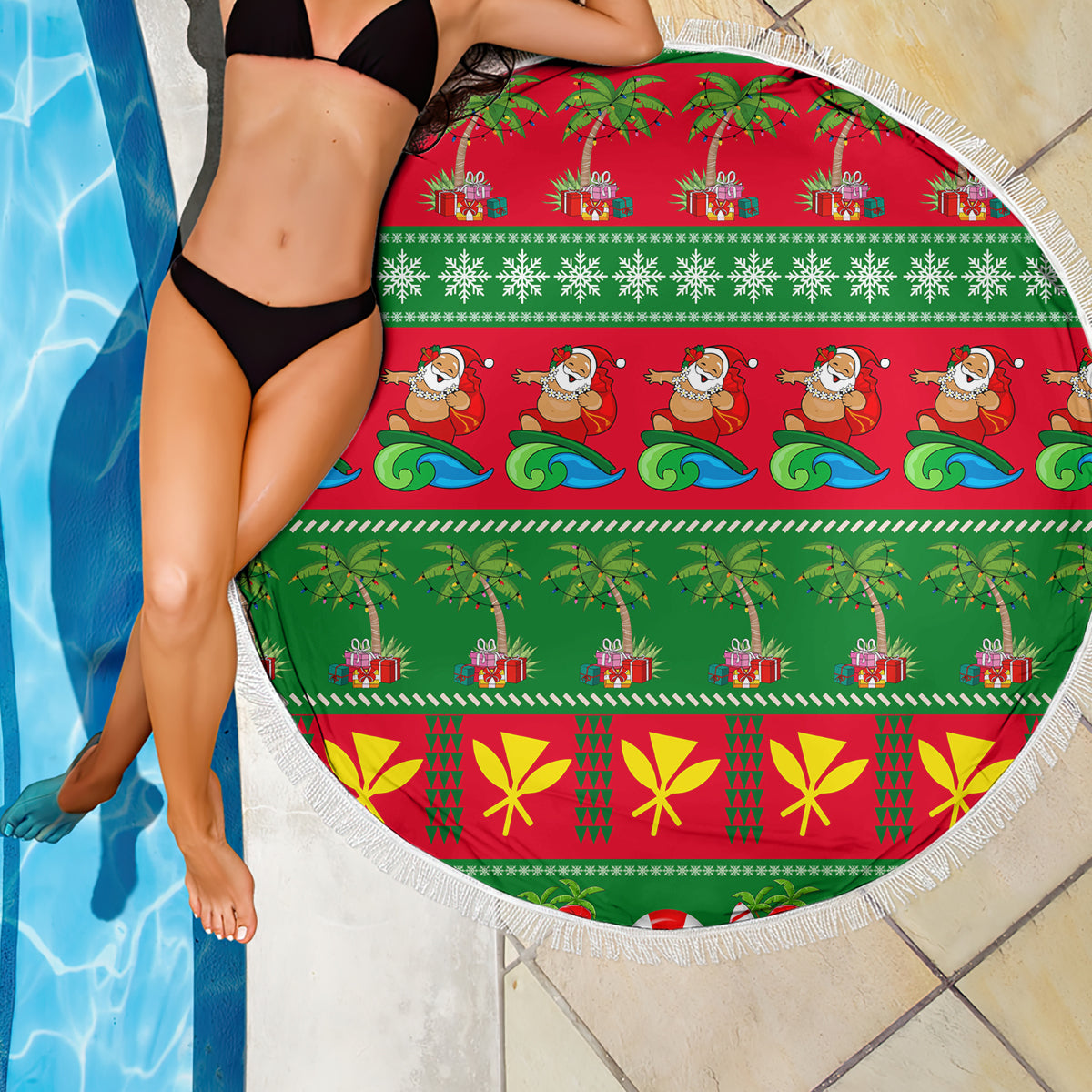 Hawaii Christmas Beach Blanket Mele Kalikimaka - Wonder Print Shop