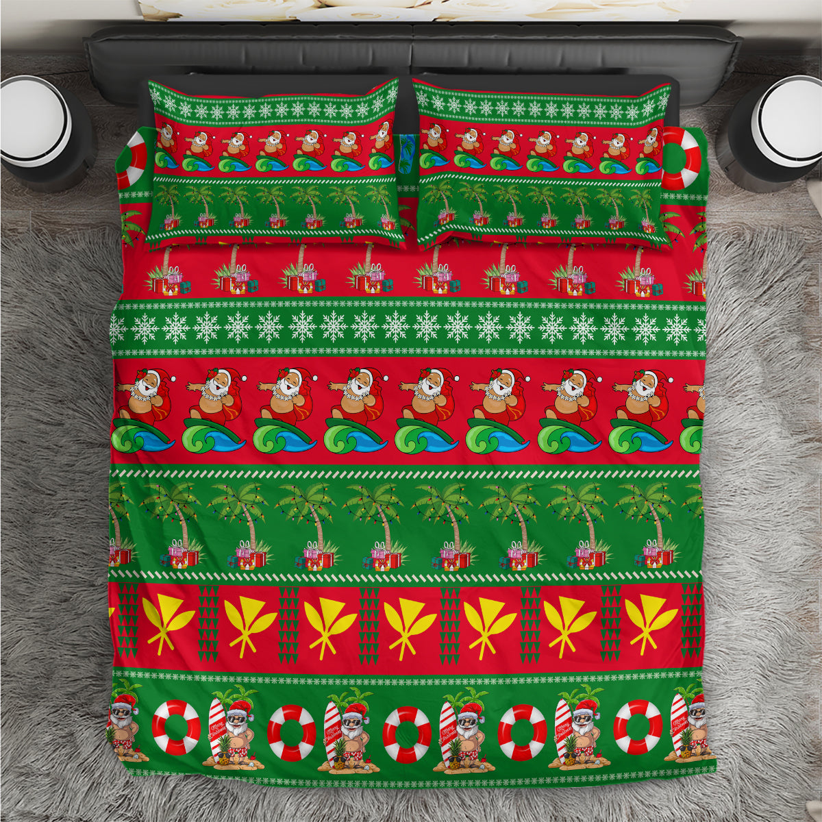 Hawaii Christmas Bedding Set Mele Kalikimaka - Wonder Print Shop