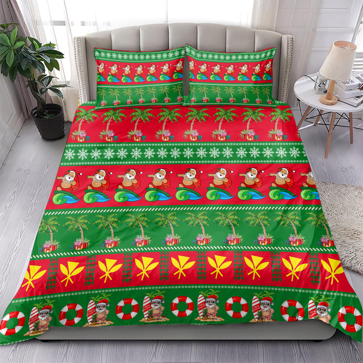 Hawaii Christmas Bedding Set Mele Kalikimaka - Wonder Print Shop